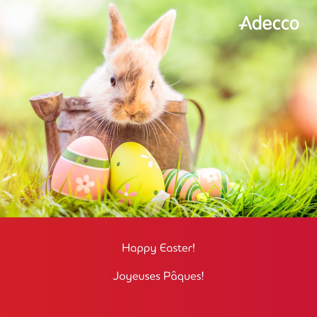 Happy Easter, Canada! May this day bring you renewed hope and happiness! #HappyEaster #Easter2024 #AdeccoCanada