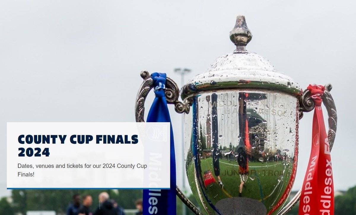 🏆 𝘾𝙊𝙐𝙉𝙏𝙔 𝘾𝙐𝙋 𝙁𝙄𝙉𝘼𝙇𝙎 🏆 

We recently shared details of our upcoming County Cup Final Programme!

For fixtures, venues, dates and tickets, please click here ⬇️ 

buff.ly/3TA6c2p