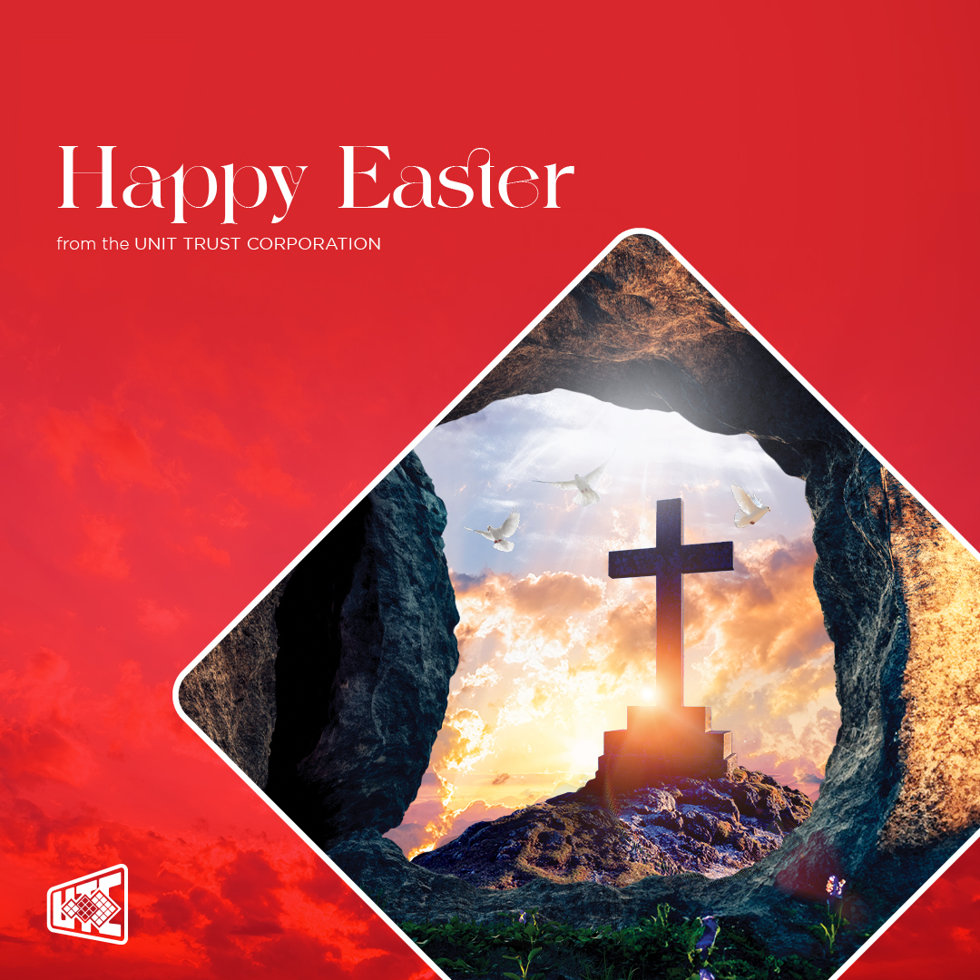 ttutc's tweet photo. As we embrace this jubilant celebration,
May it awaken new beginnings...
Happy Easter from the Unit Trust Corporation.
#ttutc #utc #partnersforlife #happyeaster https://t.co/rrFs7BfqtH