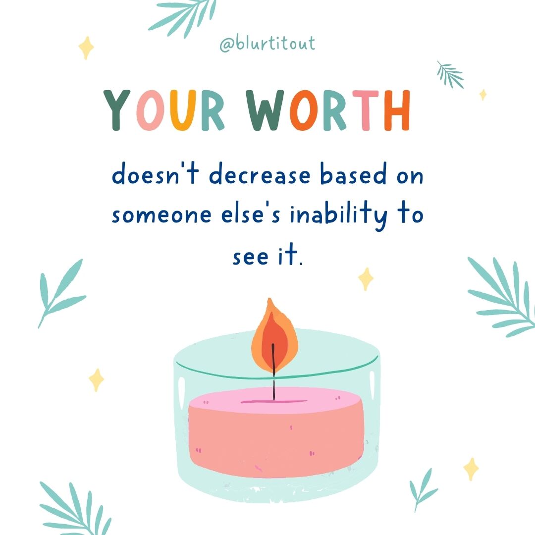 🌈 In a world where opinions abound, it's vital to remember that our worth isn't defined by others' perceptions. 💦 No matter their inability to see it, our intrinsic value remains steadfast. #BlurtItOut #KnowYourWorth