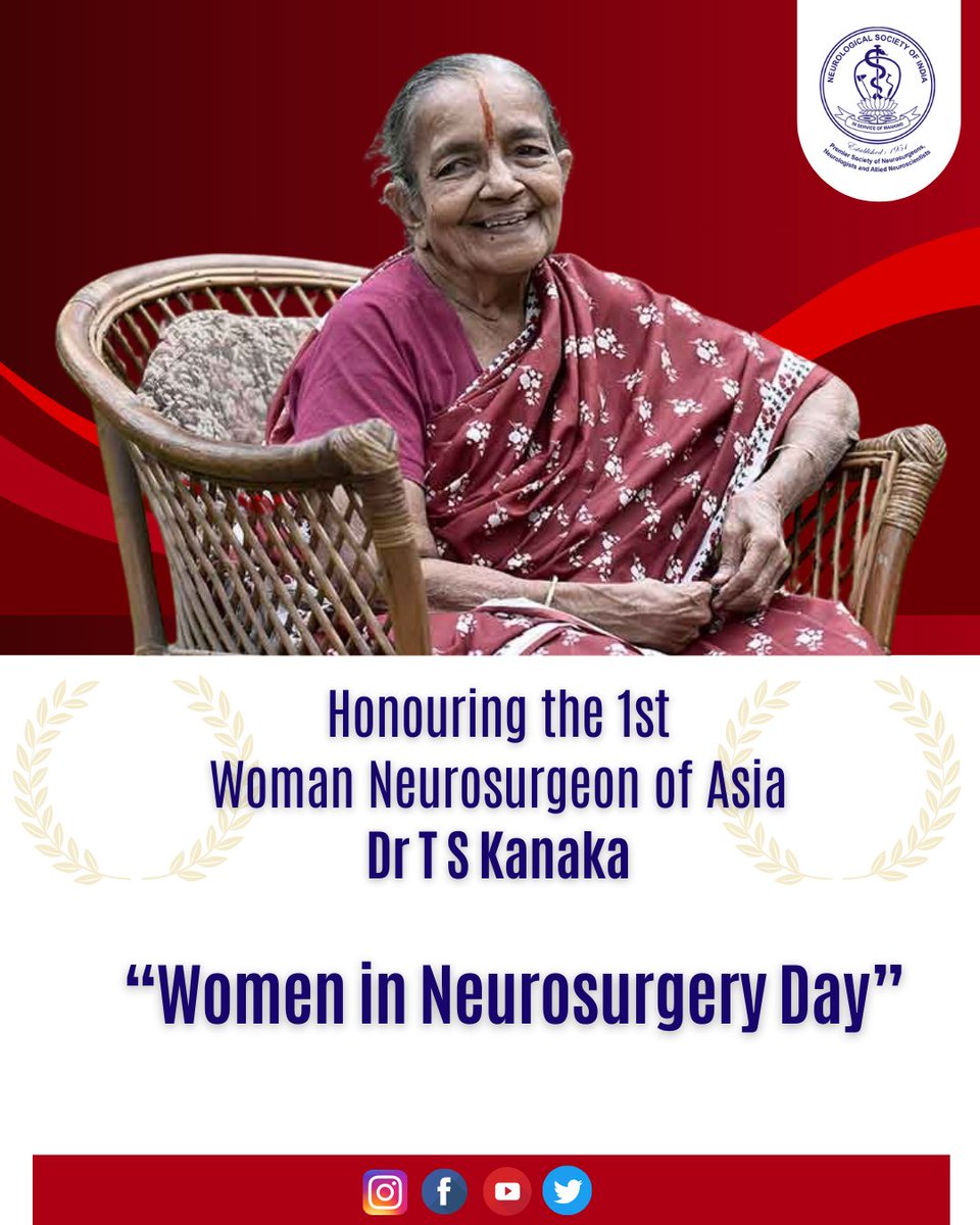 Celebrating the unparalleled legacy of Dr. T S Kanaka, Asia's first woman neurosurgeon. Her brilliance paved the way for generations to come. 🌟🧠💪 
---
For More Information on NSI
neurosocietyindia.com
---
#WomenInNeurosurgery #NSIWebinar #Neurosurgery
#DrTSKanaka