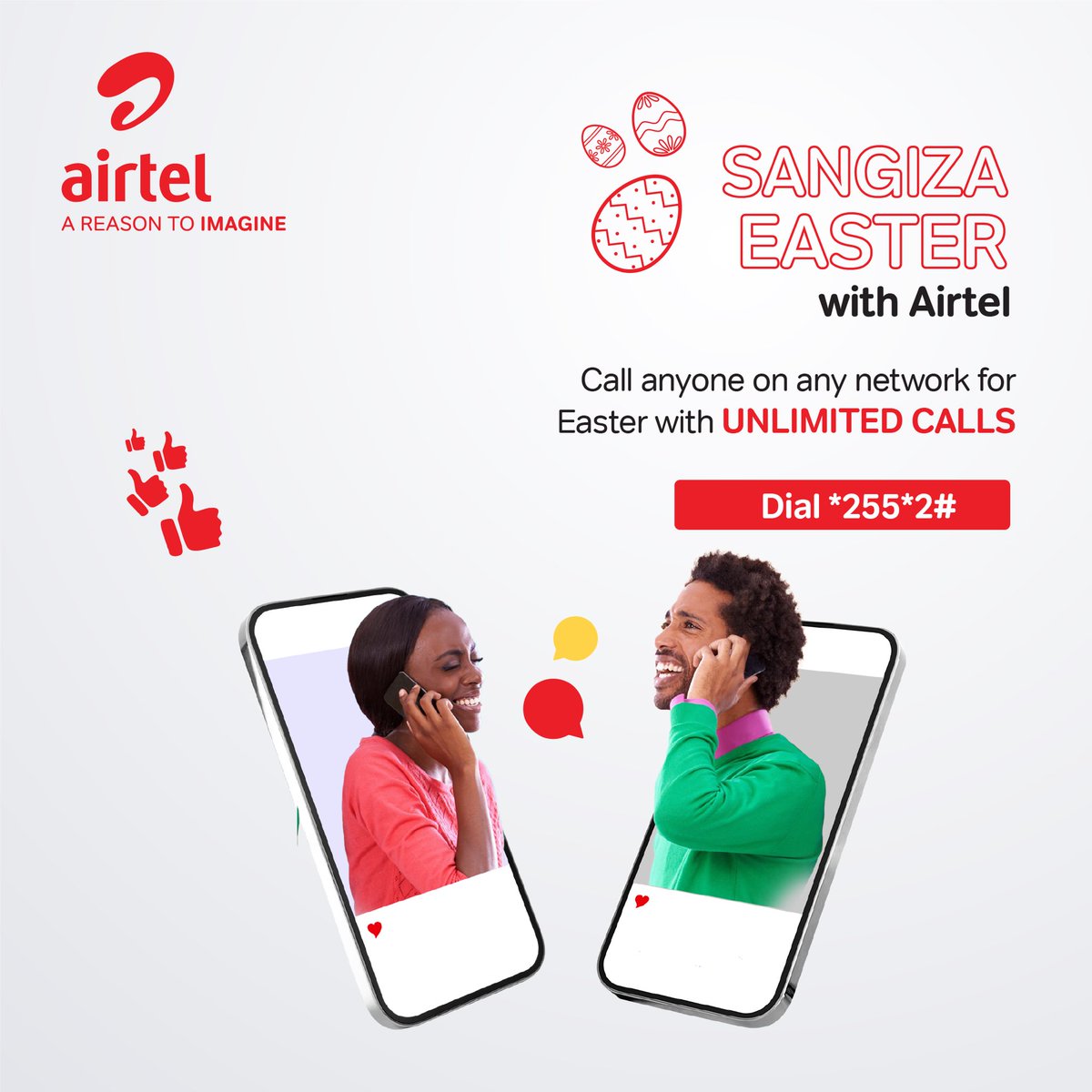 Wish your loved ones a #HappyEaster with more than just words! 🐣 Enjoy unlimited Calls and SMS to all networks. How will you make this #Easter special?