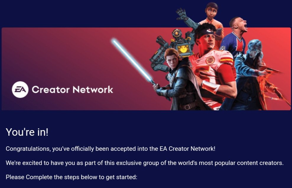 I'm in! 🥳 It's something I didn't expect but it makes me super happy ☺️ #EACreatorNetwork