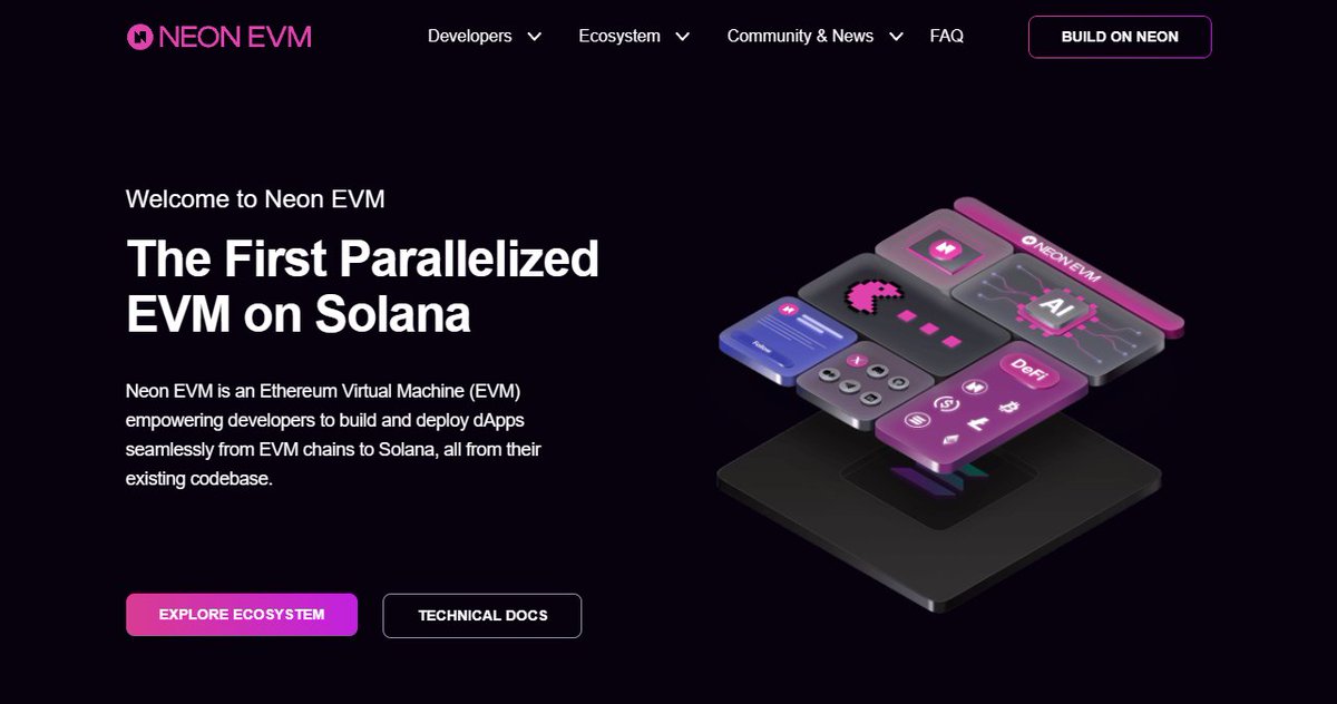 Let's learn about @Neon_EVM, a groundbreaking technology that bridges Ethereum and Solana ecosystems, enabling seamless dApp development and cross-chain interoperability. $NEON Bridging #Ethereum and #Solana Neon EVM represents a significant leap in blockchain technology,…
