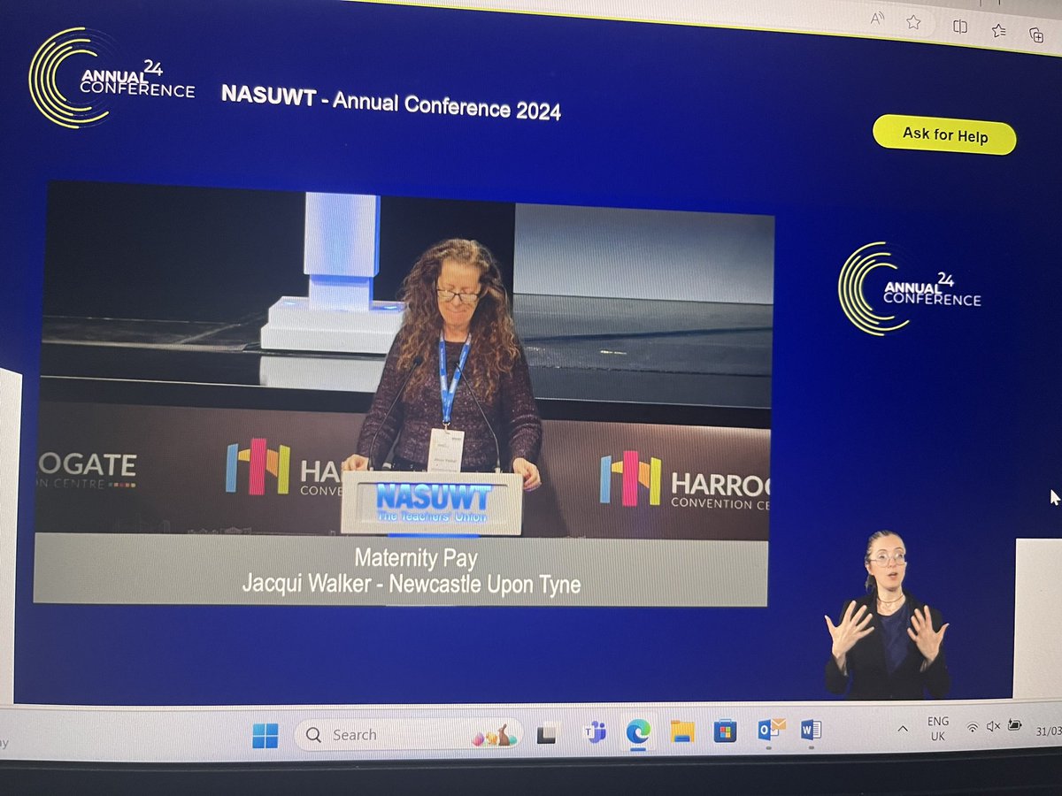 Newcastle and Sunderland members, Jacqui and Louise, leading in the motion on Maternity Pay that they compiled with North Tyneside at #nasuwt24 <a href="/NorthEastNASUWT/">NASUWT - North East</a>