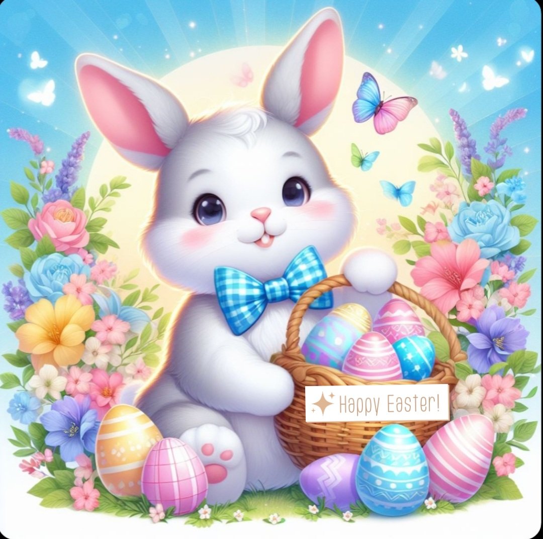 Happy Easter, my friends! Enjoy the day!🤍🐰🐣 #Easter #PositiveVibes #SundayMorning