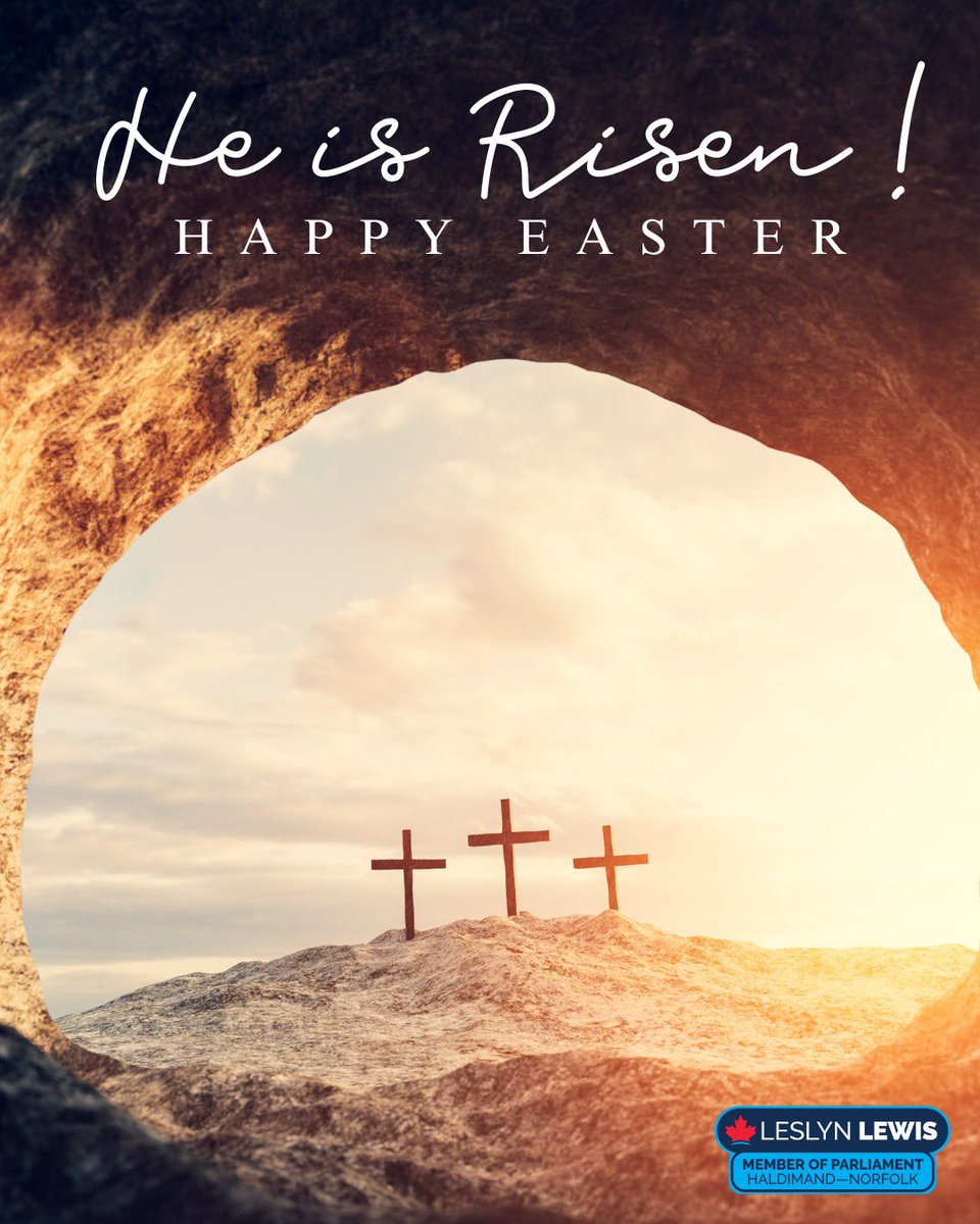 Wishing a very happy and blessed Easter to everyone celebrating across Canada whether that be with their church community or with loved ones. There is great joy and victory in the resurrection of Christ for the redemption of humanity. He is Risen!