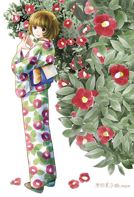 「print kimono yukata」 illustration images(Latest)