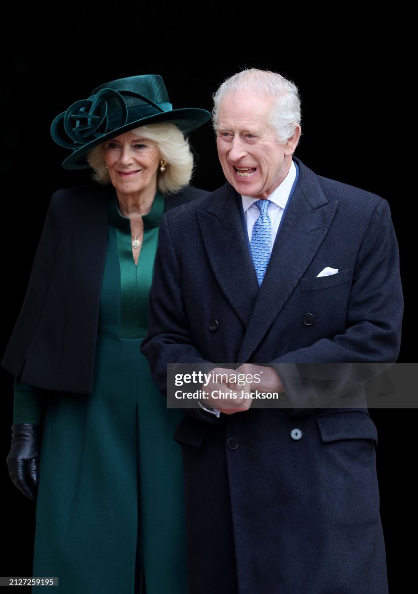 King Charles and Queen Camilla at today’s Easter Service in Windsor