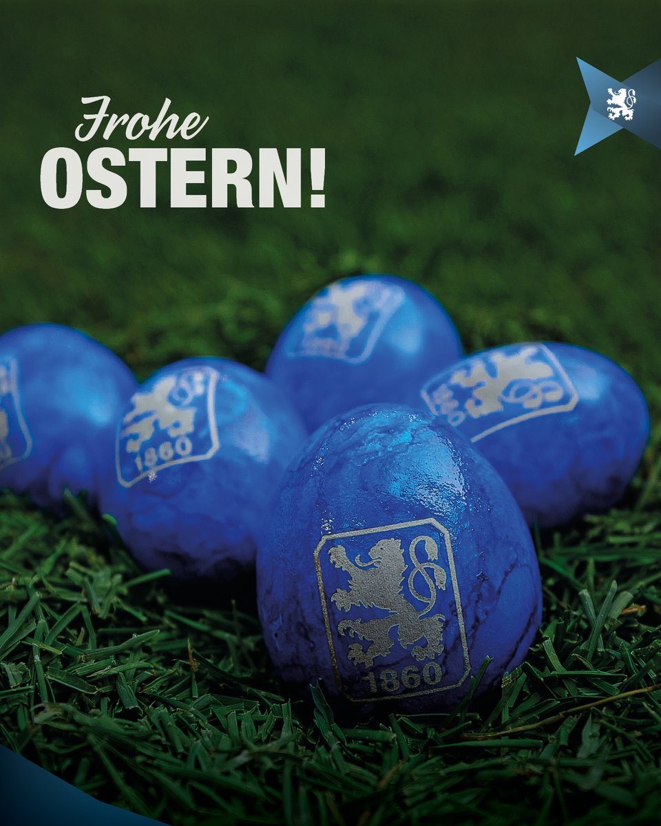 Frohe Ostern und entspannte Feiertage, liebe Löwenfans! 🐰🤍💙 #tsv1860 #ELIL #FroheOstern #GemeinsamFürSechzig