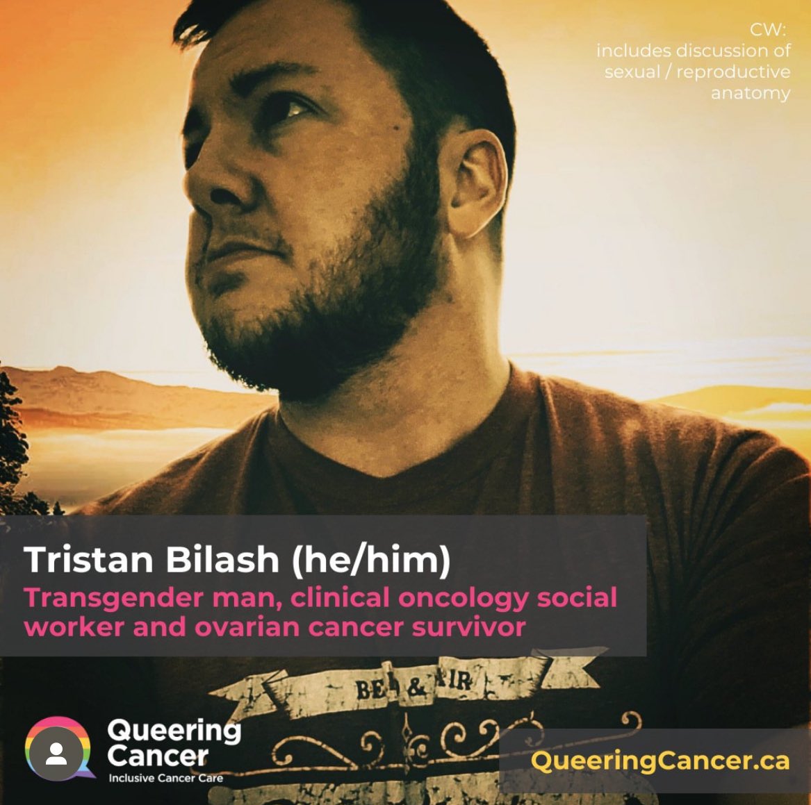 Amplifying trans voices is a privilege 🩵 #TransDayOfVisibility Read Tristan’s story 🏳️‍⚧️ queeringcancer.ca/stories/naviga…
