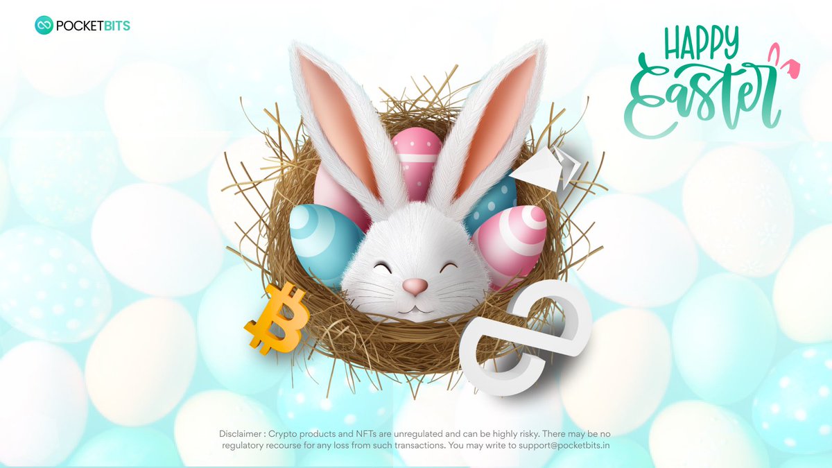 Don’t put all of your eggs in one basket. 
Diversify into Crypto with PocketBits! 📈

#cryptocurrency #easter2024