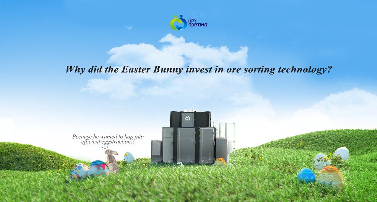 HPY wishing everyone a great #Easter holiday! 🐇 🥚

#oresorting #mining #mineralprocessing #efficient #sustainability #sensorbasedsorting #Sunday