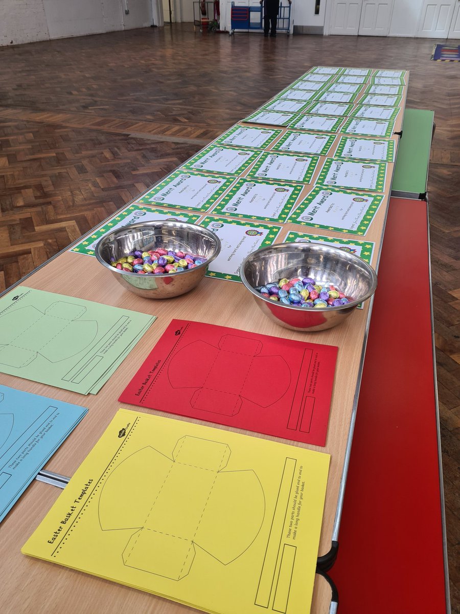 Wishing all our families, colleagues and friends who celebrate, a happy and holy Easter. Here's a picture of some of the Easter baskets that our recent merit winners made.