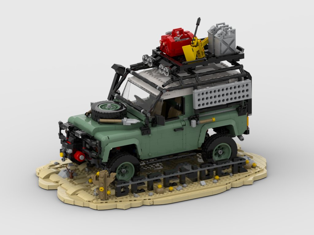 Display for set 10317 - Land Rover Classic Defender 90 I made a desert display for you for the spectacular set 10317 Land Rover Classic Defender 90. Instructions available here: tinyurl.com/2szvkcb2 #Lego #Legodisplay #moc #Legobuild #Lego10317 #legolandrover #legodefender