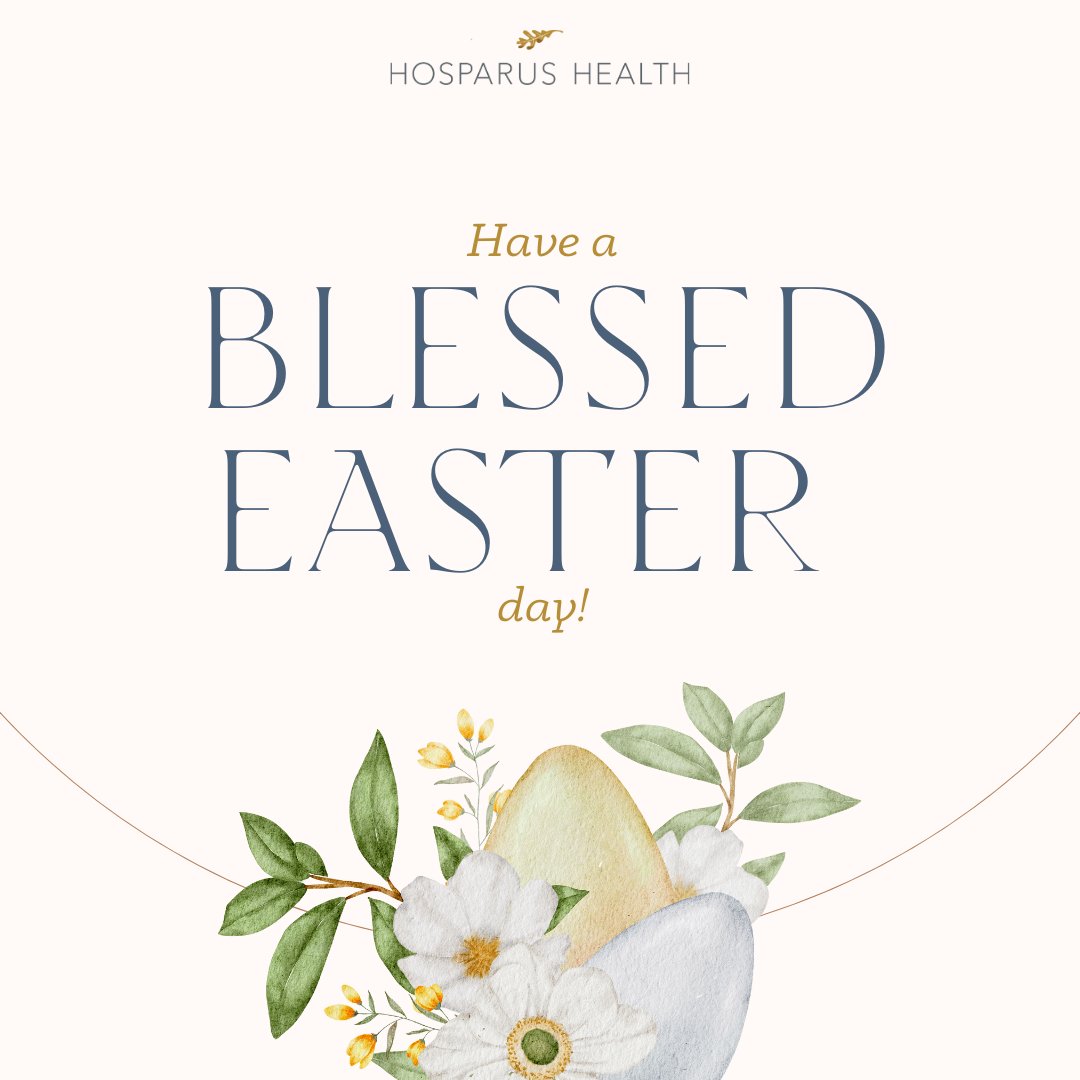 hosparushealth's tweet image. 🌷 Happy Easter from Hosparus Health! 🌷

Wishing you and your loved ones a day filled with hope, joy, &amp;amp; renewal. May this Easter season bring you health, happiness, and blessings. Thank you for allowing us to be part of your healthcare journey.

#Easter #HealthAndHope #Blessings