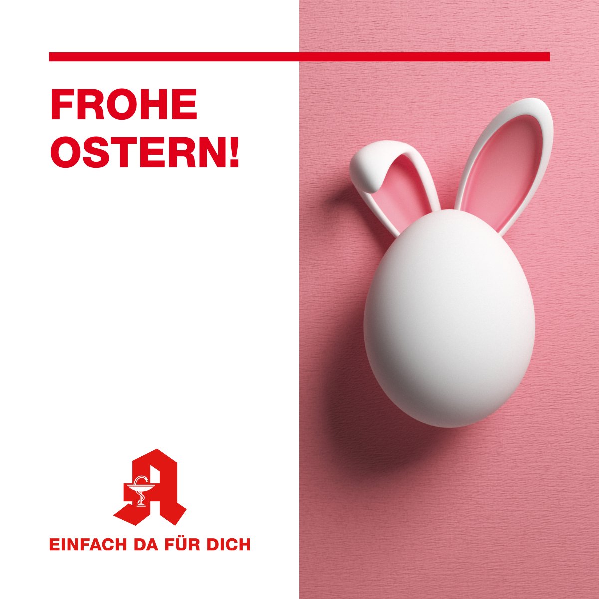 Wir feiern heute mit unseren Liebsten das Osterfest. Welche Apotheke wann in eurer Nähe geöffnet hat, findet ihr im Schaufenster jeder Apotheke und über die Notdienstsuche auf aponet.de. Wir wünschen euch frohe Ostern!