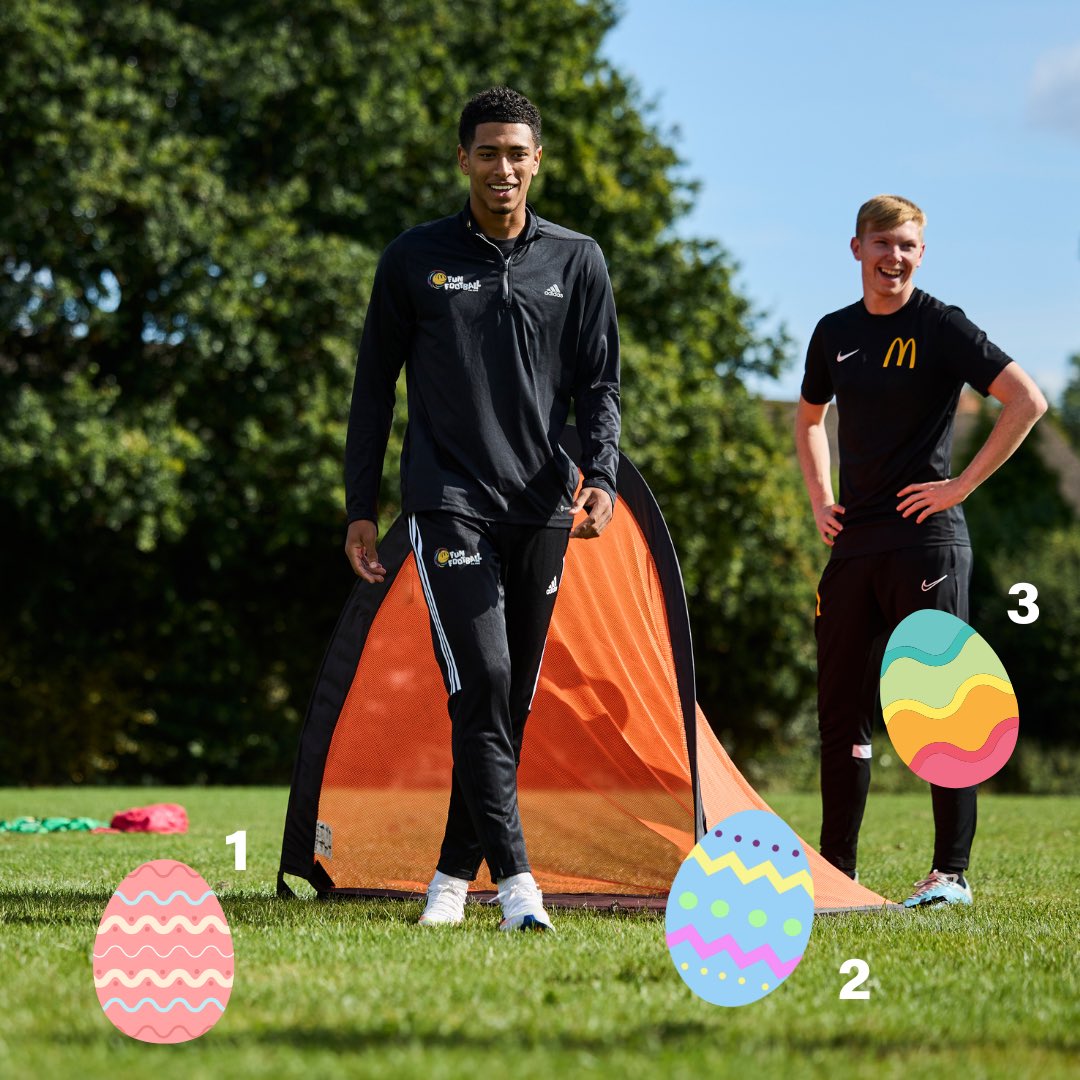 Let’s go on an #Easter egg hunt, #FunFootball style! Which number egg is @BellinghamJude’s football hidden under? 👀 Have a guess in the comments 👇