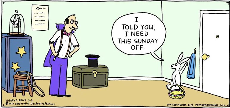 Happy Easter! comicskingdom.com/rhymes-with-or… @RinaPiccolo <a href="/ComicsKingdom/">Comics Kingdom</a>