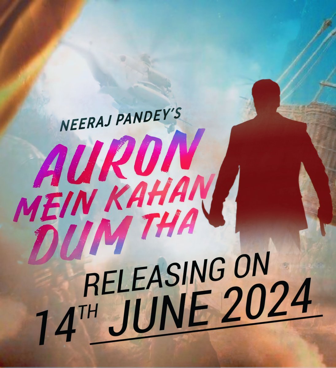 #BreakingNews... AJAY DEVGAN - NEERAJ PANDEY: 'AURON MEIN KAHAN DUM THA' RELEASE DATE ANNOUNCEMENT... #AuronMeinKahanDumTha! The new release date is 14 June 2024... #NeerajPandey will direct... Cast #AjayDevgn #Tabu #SaieeManjrekar.