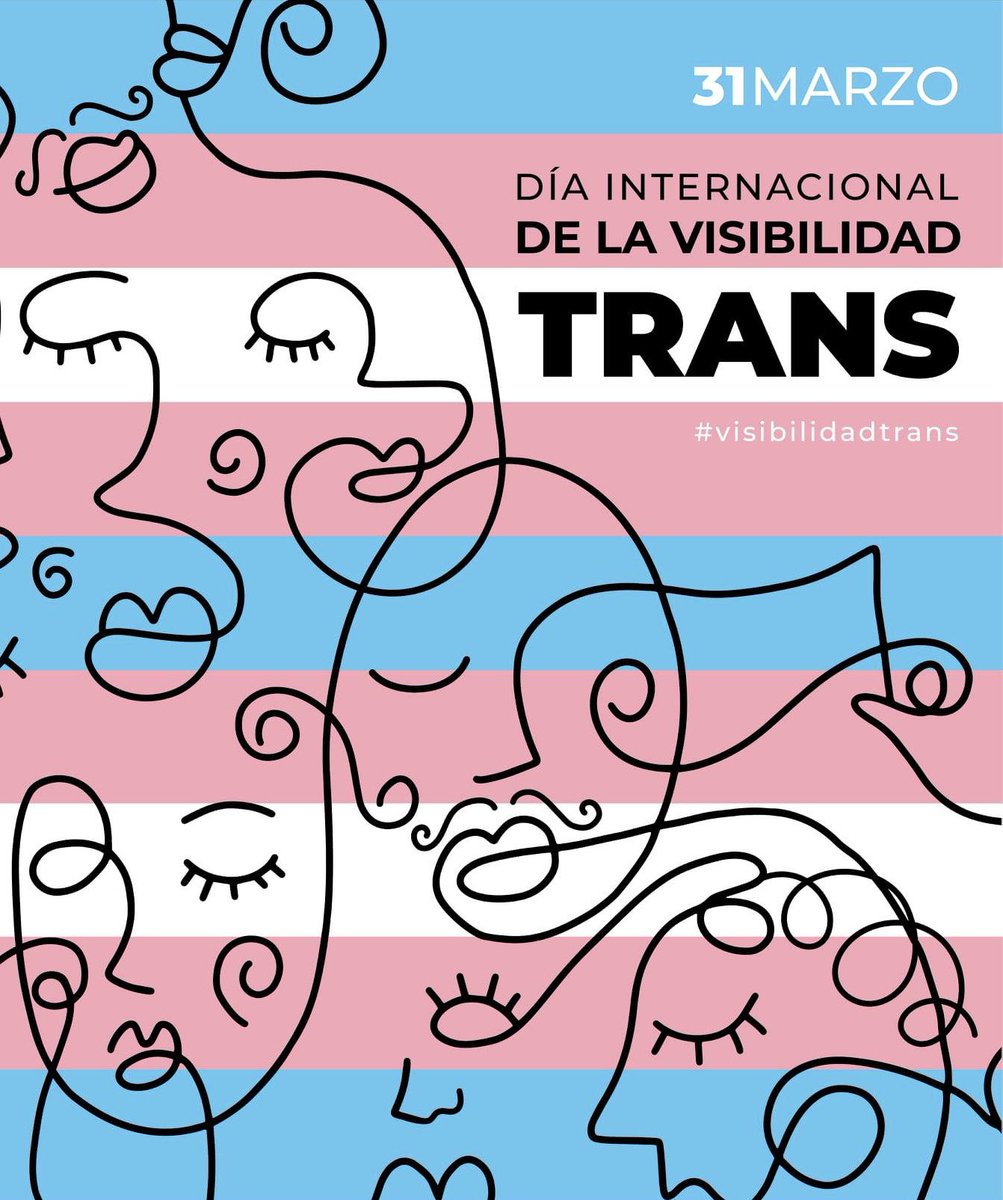 El Día de la #VisibilidadTrans si es una fecha para celebrar, porque las vidas de las personas trans y la lucha contra la transfobia son motivos de alegría. 🏳️‍⚧️🏳️‍⚧️🏳️‍⚧️

Les envío un abrazo muy fuerte amigos, amigas y amigues trans. Se les ama. 💜💜💜