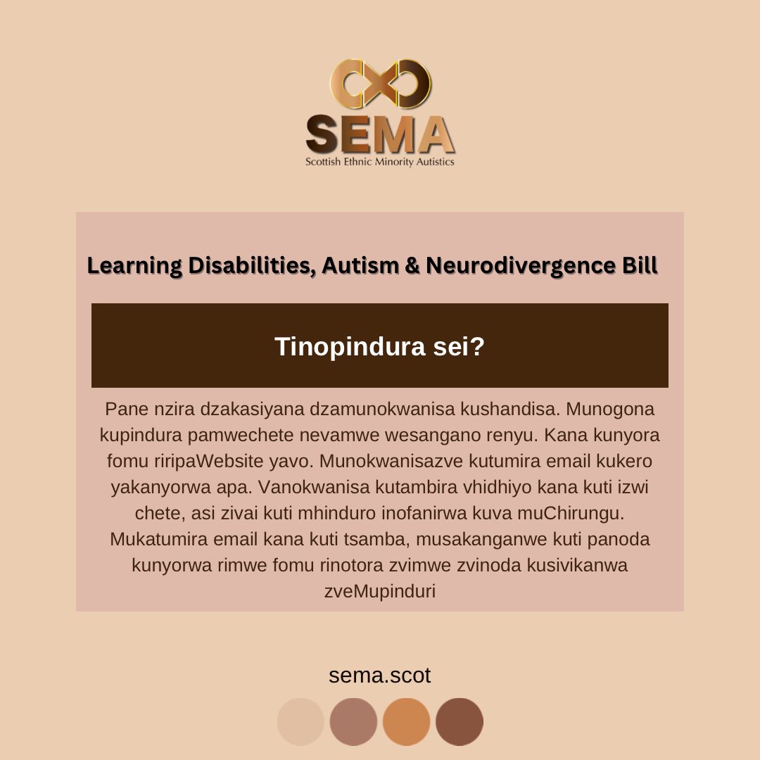 Kazuvai. Honai pfupiso iyi iri muChiShona. Tokonyai apa muone vhidhiyo paYouTube
youtu.be/EcTwQozXHZU?fe…

#ldanbill #scottish #shona #neurodivergence #autism #ADHD #Dyslexia #Dyspraxia #DownsSyndrome #LearningDisabilities #Tourettes