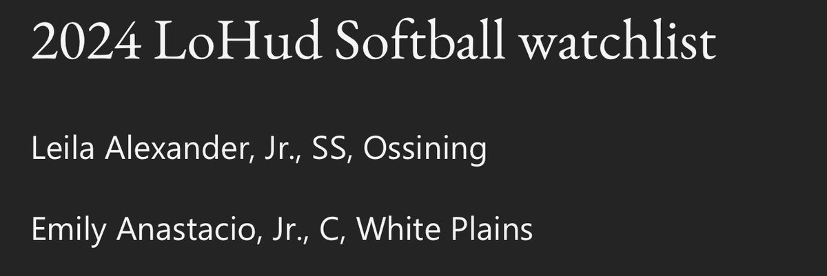 WPHS Varsity Softball tweet media