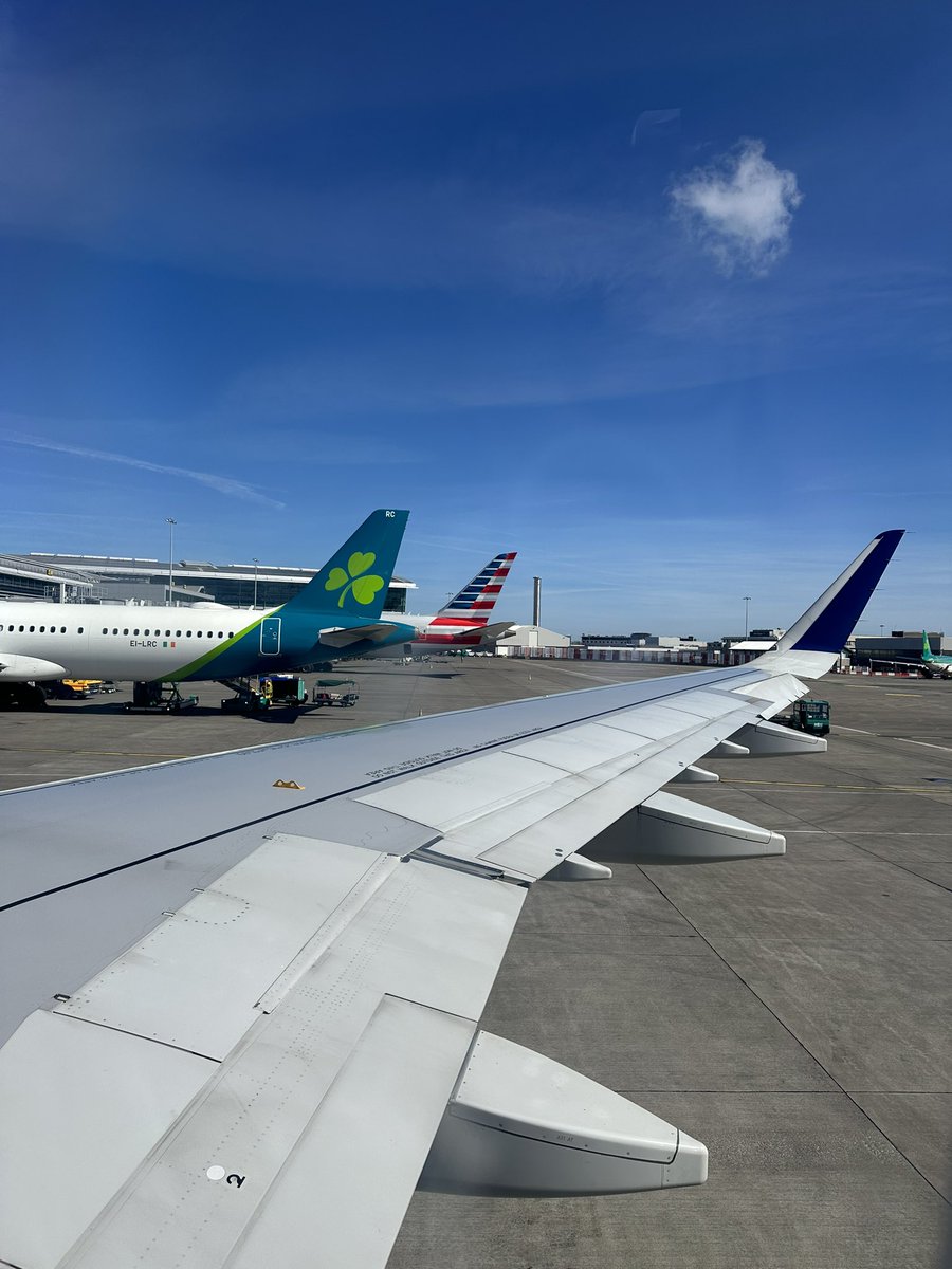He is risen but our plane still is not 😭 Happy Easter from the Dublin runway 🐰