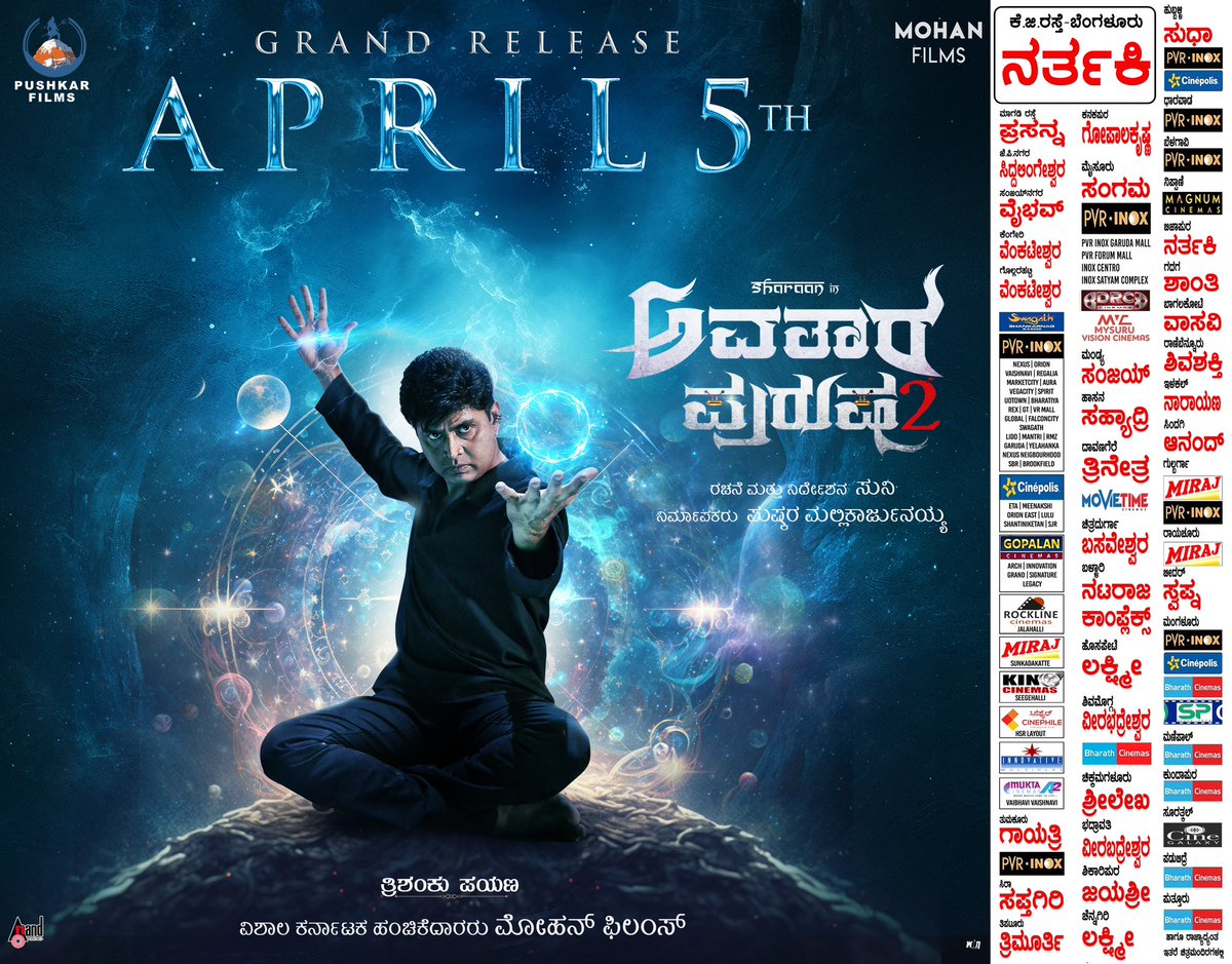 'ಅವತಾರ ಪುರುಷ-೨' ಏಪ್ರಿಲ್ ೫ಕ್ಕೆ ಬಿಡುಗಡೆ✨ 

#AppuLivesOn #AvataraPurusha2 #Sharaan #AshikaRanganath #SrinagarKitty @SimpleSuni #PushkarFilms #RajdhaniHaiklu