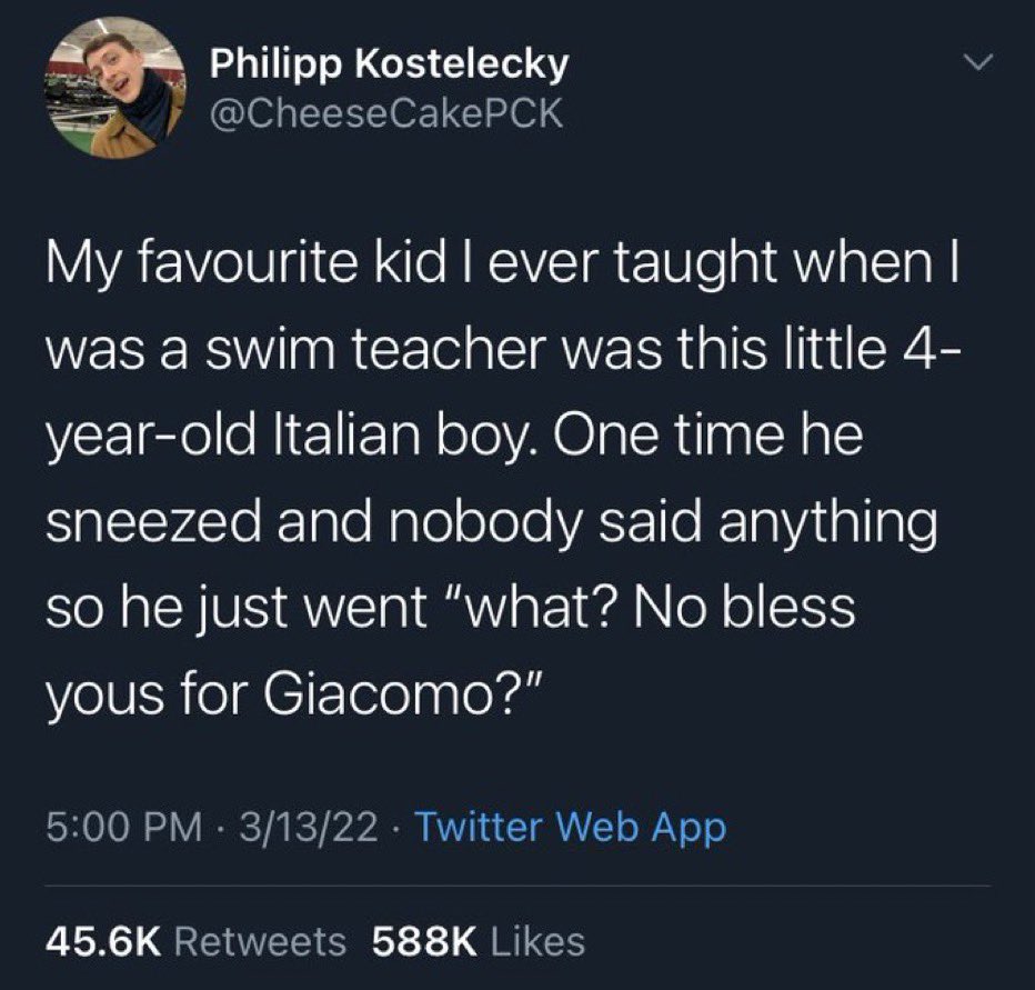 I think about this tweet every time I sneeze