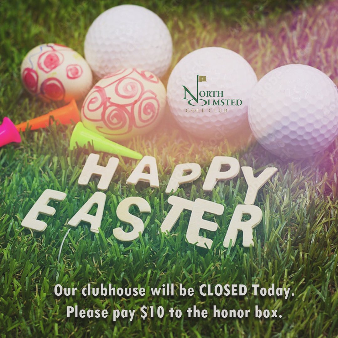 Happy Easter to all our golfers today. The clubhouse will be closed so our staff can enjoy time with their families. If you’d like to play please pay $10 at the honor box. #happyeaster #play9 #makegolfyourthing