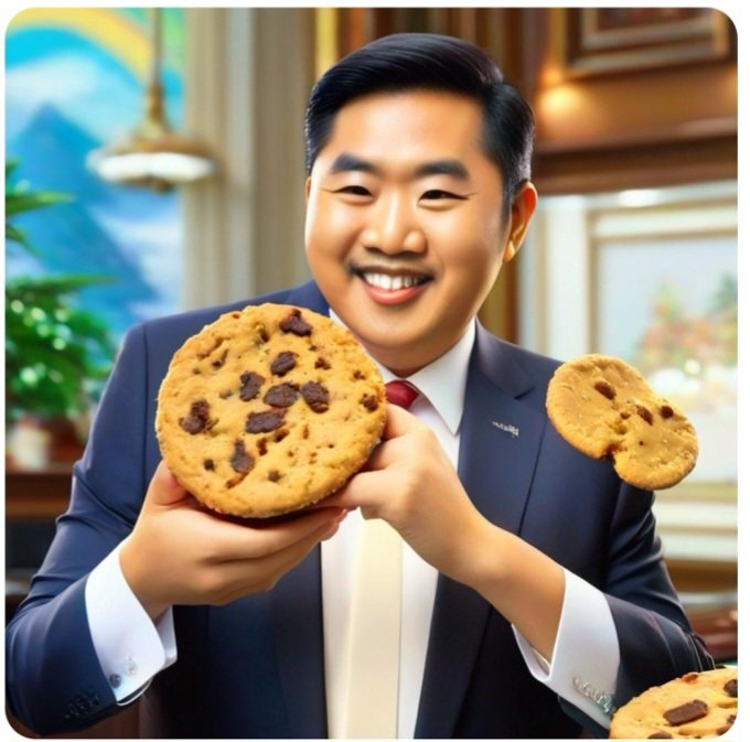 AI cannot replace humans. 'Photo of Atty. Rafael Calinisan holding a cookie.' 😆😆😆 #HappyEaster #ArtificialIntelligence