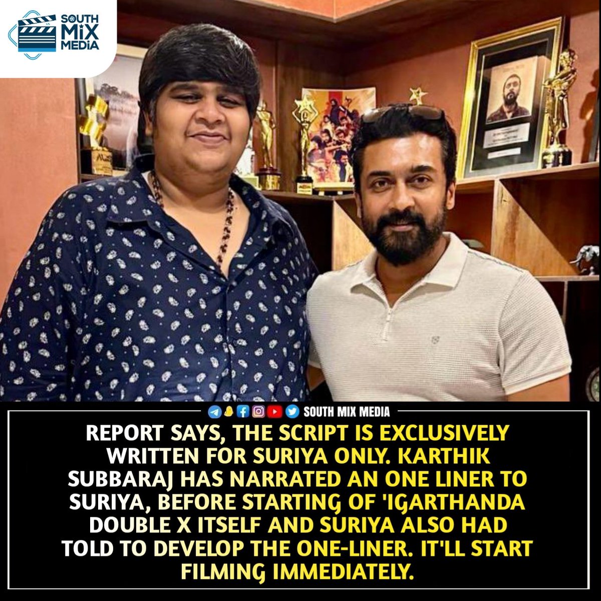 Follow @SouthMixMedia #SouthMixMedia #Suriya #Suriya44 #KarthikSubbaraj #IgarthandaDoubleX #Kanguva #RaghavLawarence #IPL2024 #CSKvsDC #TransDayOfVisibility @Suriya_offl @karthiksubbaraj