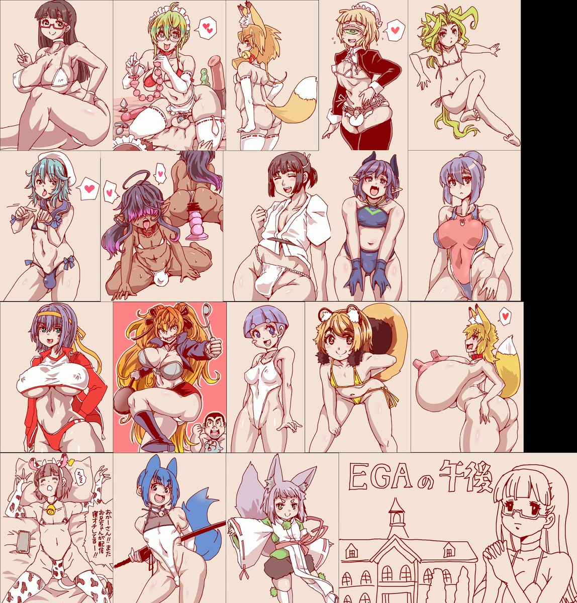 #今月描いた絵を晒そう
思った以上に描いてて草 