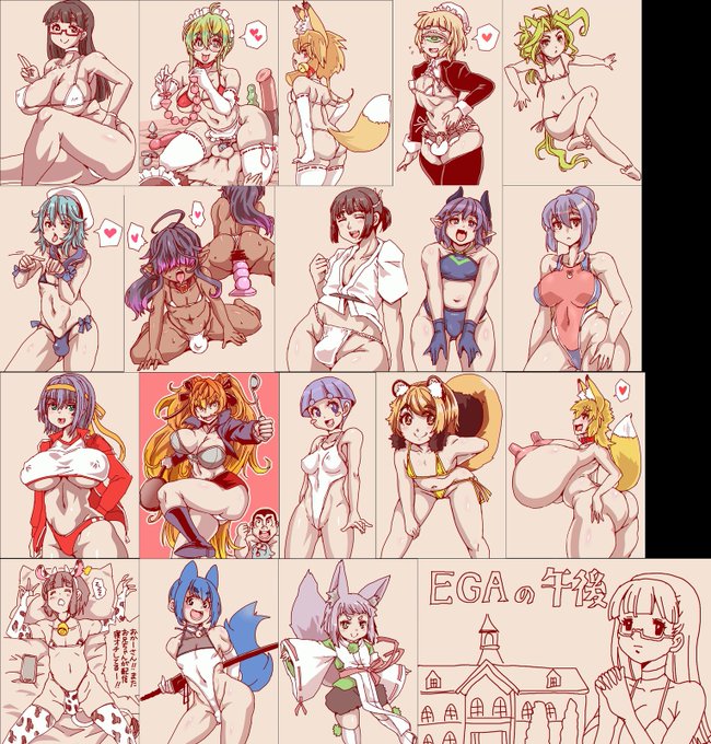 #今月描いた絵を晒そう
思った以上に描いてて草 