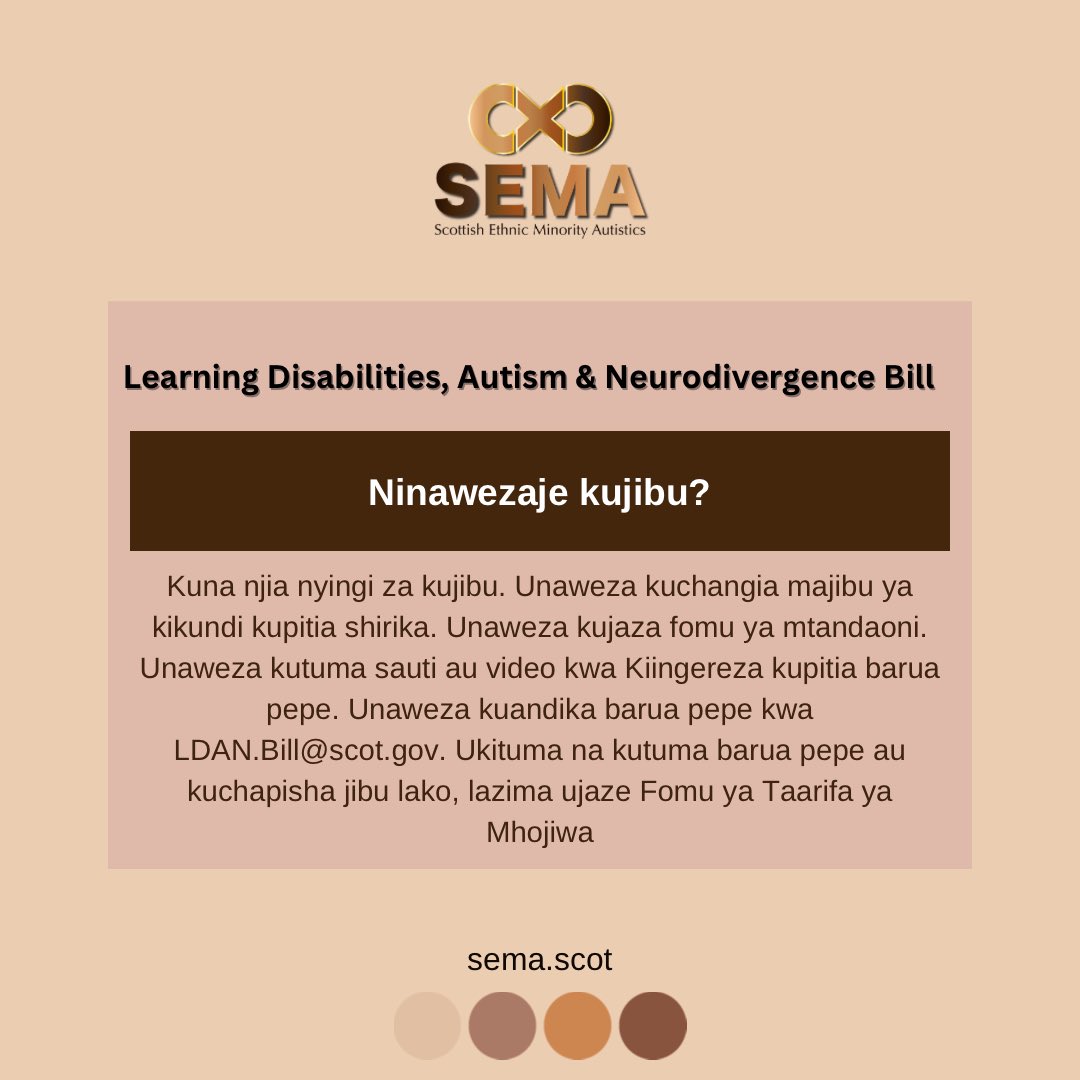 Huu hapa ni muhtasari uliotafsiriwa kwa Kiswahili. Kiungo kitakupeleka kwenye video ya YouTube.
youtu.be/zByASfihnNU?fe…

#ldanbill #scottish #swaheli ##neurodivergence #autism #ADHD #Dyslexia #Dyspraxia #DownsSyndrome #LearningDisabilities #Tourettes