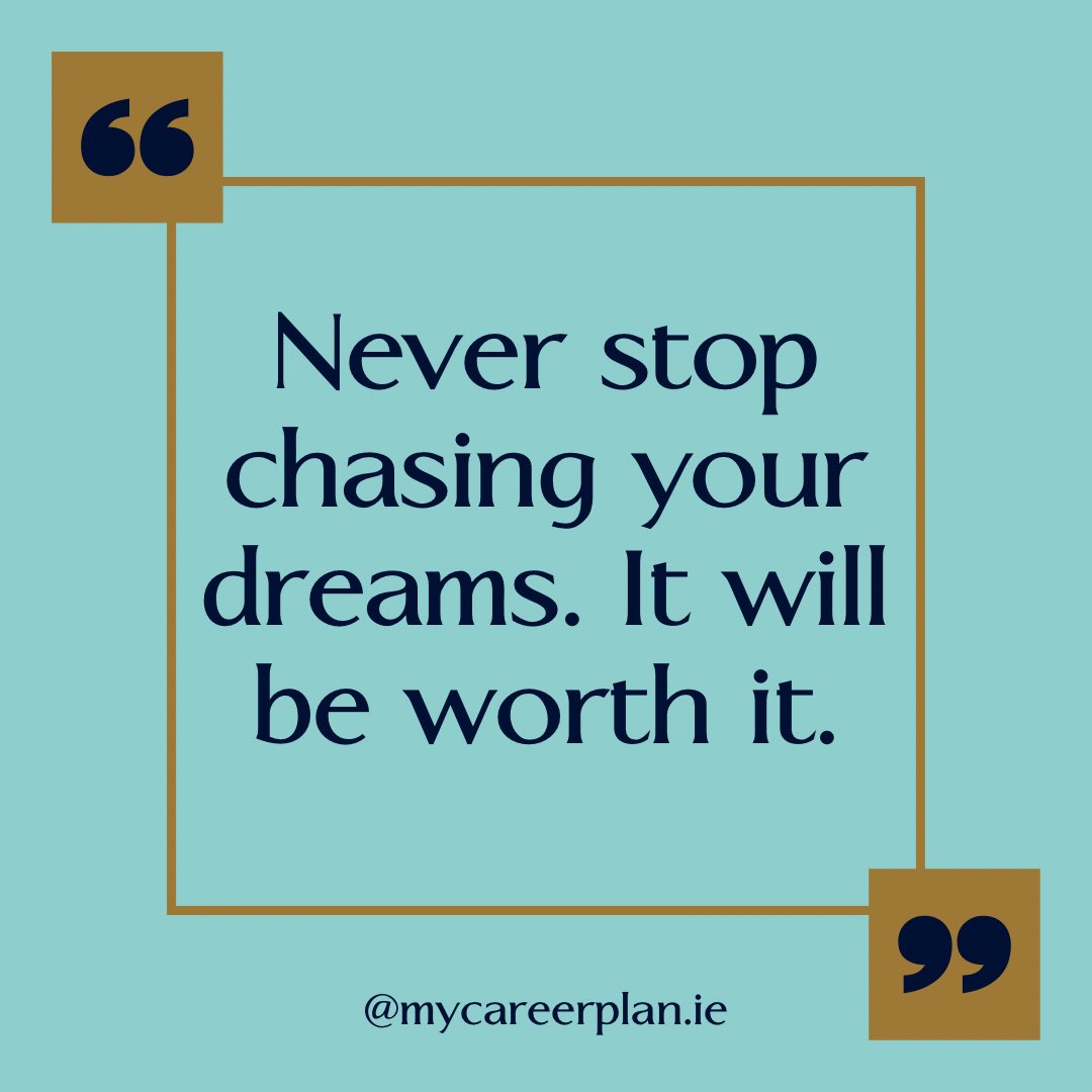 Whatever the stage Whatever the vision Whatever the challenges & obstacles Keep moving towards realising your dream. The effort will be worth it! ✨ Niamh #mycareerplan #careergoals