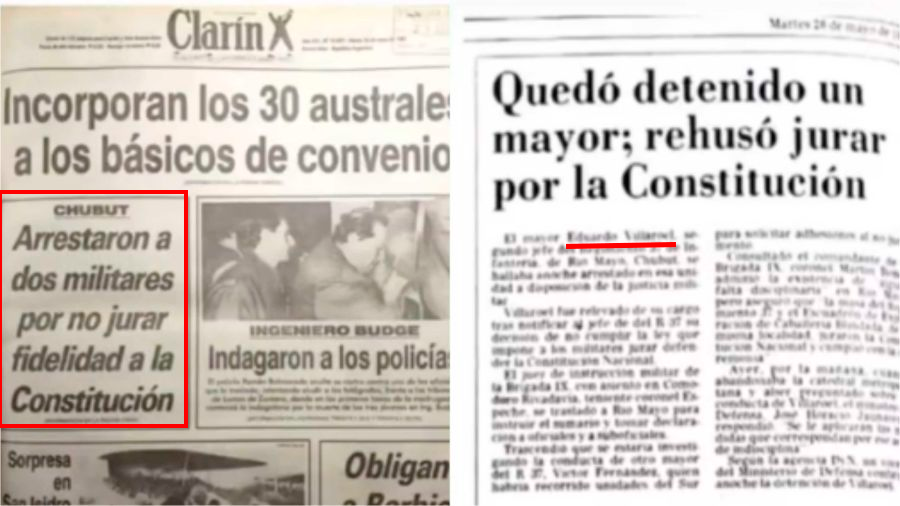 Sabían que Eduardo Villarruel, padre de Victoria y represor durante la dictadura, estuvo preso 40 días en 1987 por negarse a jurar por la Constitución Nacional??