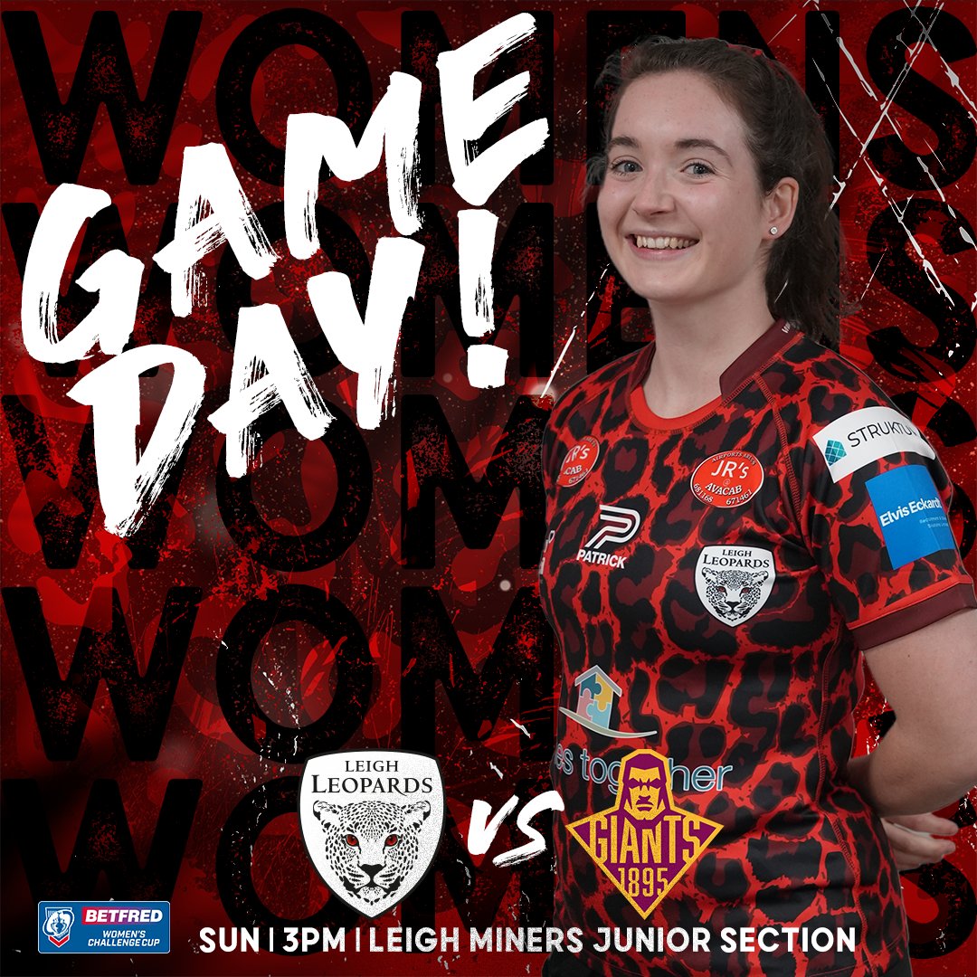 Leigh Leopards (@leighleopardsrl) on Twitter photo ๐ช๐ข๐ ๐๐ก'๐ฆ ๐๐๐ ๐๐๐๐ฌ ๐
The Leopard's women team play their second group game of The Challenge Cup today.
Show them your support!
๐ <a href="/Giantsrl/">Huddersfield Giants ๐ฎ๐</a>
๐ 3pm
๐Leigh Miners Junior Section, Sutton Park, Manchester Road ๐ช๐ข๐ ๐๐ก'๐ฆ ๐๐๐ ๐๐๐๐ฌ ๐
The Leopard's women team play their second group game of The Challenge Cup today.
Show them your support!
๐ <a href="/Giantsrl/">Huddersfield Giants ๐ฎ๐</a>
๐ 3pm
๐Leigh Miners Junior Section, Sutton Park, Manchester Road