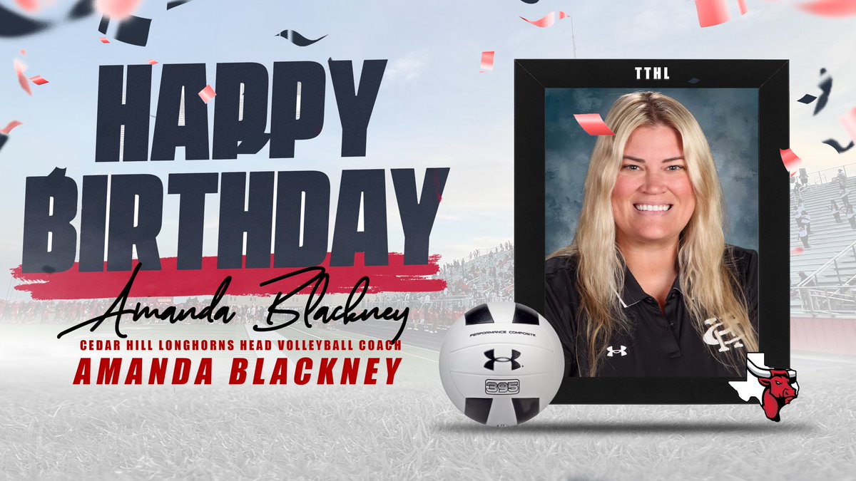 Cedar Hill Longhorns (@chlonghorns) on Twitter photo Happy birthday to <a href="/ch_hsvolleyball/">Cedar Hill HS Volleyball</a> Head Coach Amanda Blackney #TTHL <a href="/RecruitTheHill1/">Recruit The Hill</a> <a href="/cedarhillisd/">Cedar Hill ISD</a> Happy birthday to <a href="/ch_hsvolleyball/">Cedar Hill HS Volleyball</a> Head Coach Amanda Blackney #TTHL <a href="/RecruitTheHill1/">Recruit The Hill</a> <a href="/cedarhillisd/">Cedar Hill ISD</a>