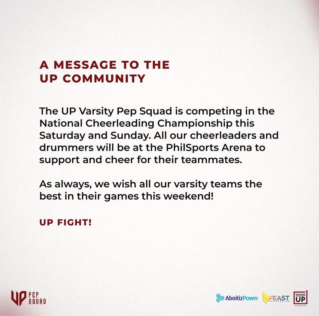 Here is @UPPepSquad’s Message