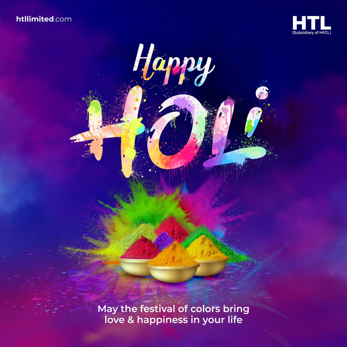 htl_limited's tweet photo. May the festival of colors bring prosperity and happiness in your life. Have a wonderful time celebrating with your loved ones.
Here's wishing everyone a Safe & Happy Holi from all of us at HTL.
#HTLLtd #holi2024 #happyholi2024 #holicelebration #festivalofcolours #safeholi https://t.co/wnbWqg5YkH