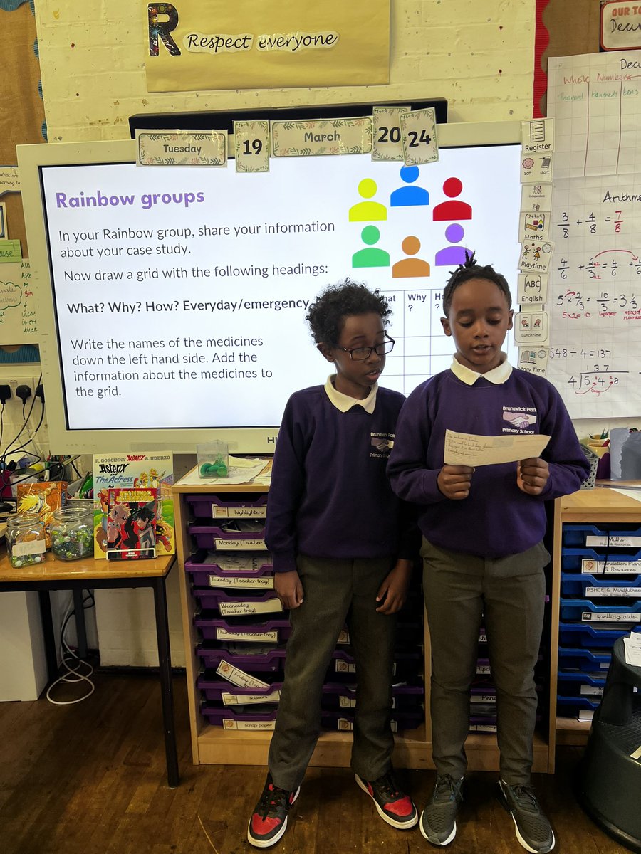 Year 5 thoroughly enjoyed this week’s PSHE lesson on managing risks. They discussed illnesses, allergies and diseases. They presented their findings on how to manage the risks on various medical conditions. #keeptalking @BrunswickParkPS @year5BPPS @Year4BPPS