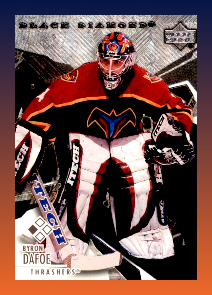 HeroesofCrease's tweet photo. On February 16, 2004, Byron Dafoe played #TheirFinalGame.

The long-time #BostonBruins number one goalie played his final #NHL game with the Atlanta Thrashers. Replacing Pasi Nurminen in goal for the final 34:16 of the game, Dafoe stopped 15 of 19 shots in a 7-2 defeat. https://t.co/q9YyzBgKpm