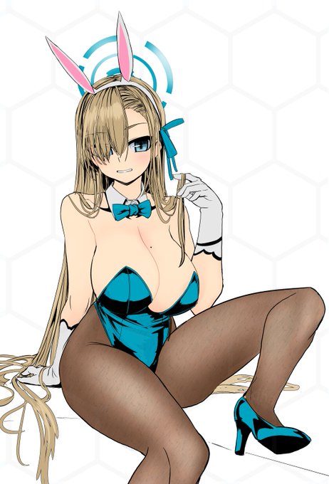 過去絵色乗せたバニーアスナ 