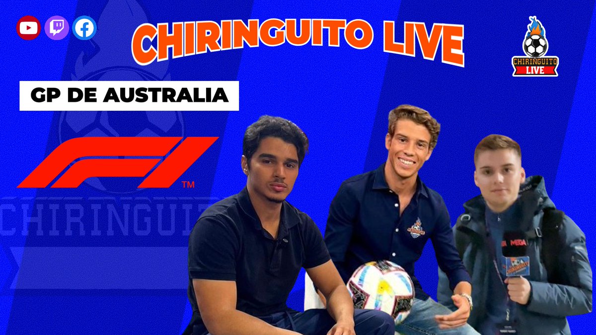 elchiringuitotv's tweet photo. 🏎️ ¡¡Ya EN DIRECTO el GP de AUSTRALIA de F1!!

👇¡¡VENTE a vivirlo con NOSOTROS!!

🟣 https://t.co/uy59B6tvAR
🔴https://t.co/dMqhyZ4MP8
🔵https://t.co/3vdRYgECKW https://t.co/BwNKaKSArn