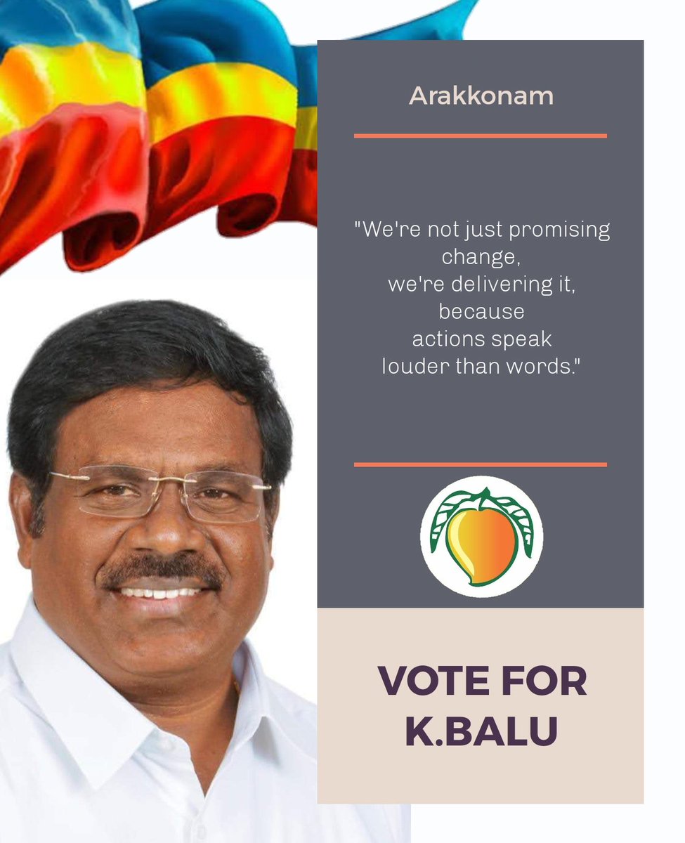MageshCheyyur's tweet image. "We're not just promising change,
we're delivering it,
because actions speak
louder than words."

#Arakkonam #KBalu #VoteForMango #Election2024 @PMKAdvocateBalu