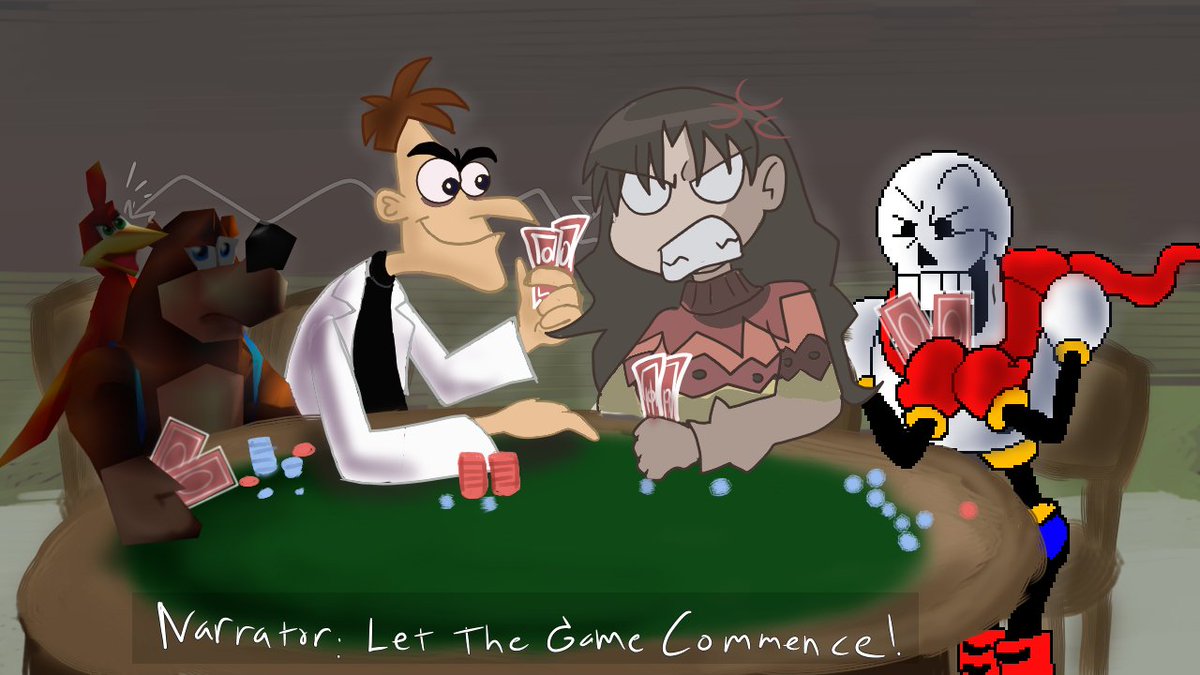 Wow Poker Night looks a bit different than I remember it.
#PhineasandFerb #undertale #BanjoKazooie #azumangadaioh #TheStanleyParable