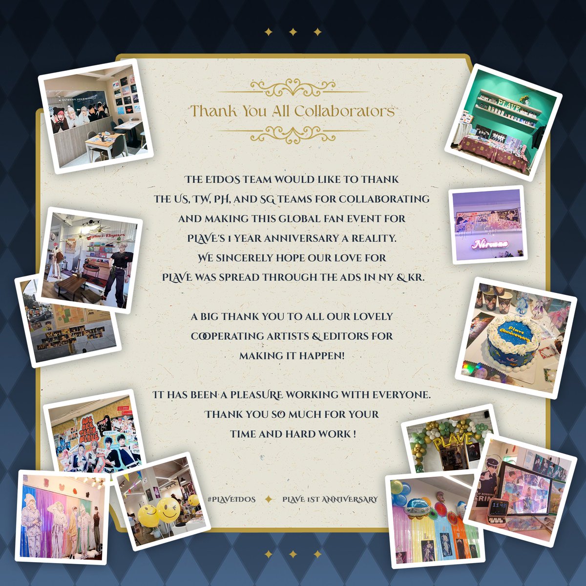 plaveidos's tweet photo. — EIDOS has come to an end &amp; we would like to thank everyone for collaborating &amp; joining us in celebrating PLAVE's 1 year anniversary!

Thank you very much for your hard work! 
See you next time PLLis~ 🙌

💙💜💗❤️🖤

#PLAVE #PLAVEIDOS #플레이브 https://t.co/lNLJGTYHGe