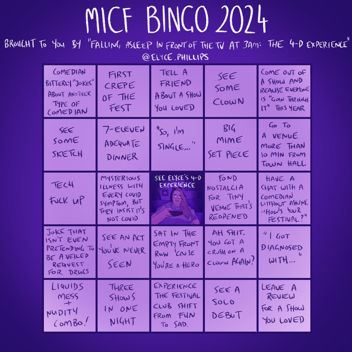 Also, here’s the bingo for this year!